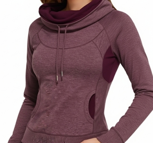 Prana Jackets & Blazers - Prana Jacket XL Cowl Neck Pullover Ember Purple Hoodie Sweater